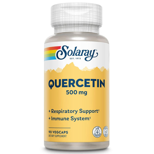 Solaray Quercetin 500 mg, Supports Sinus, Respiratory, Immune Function and Normal, Healthy Uric Acid Levels, 90 VegCaps