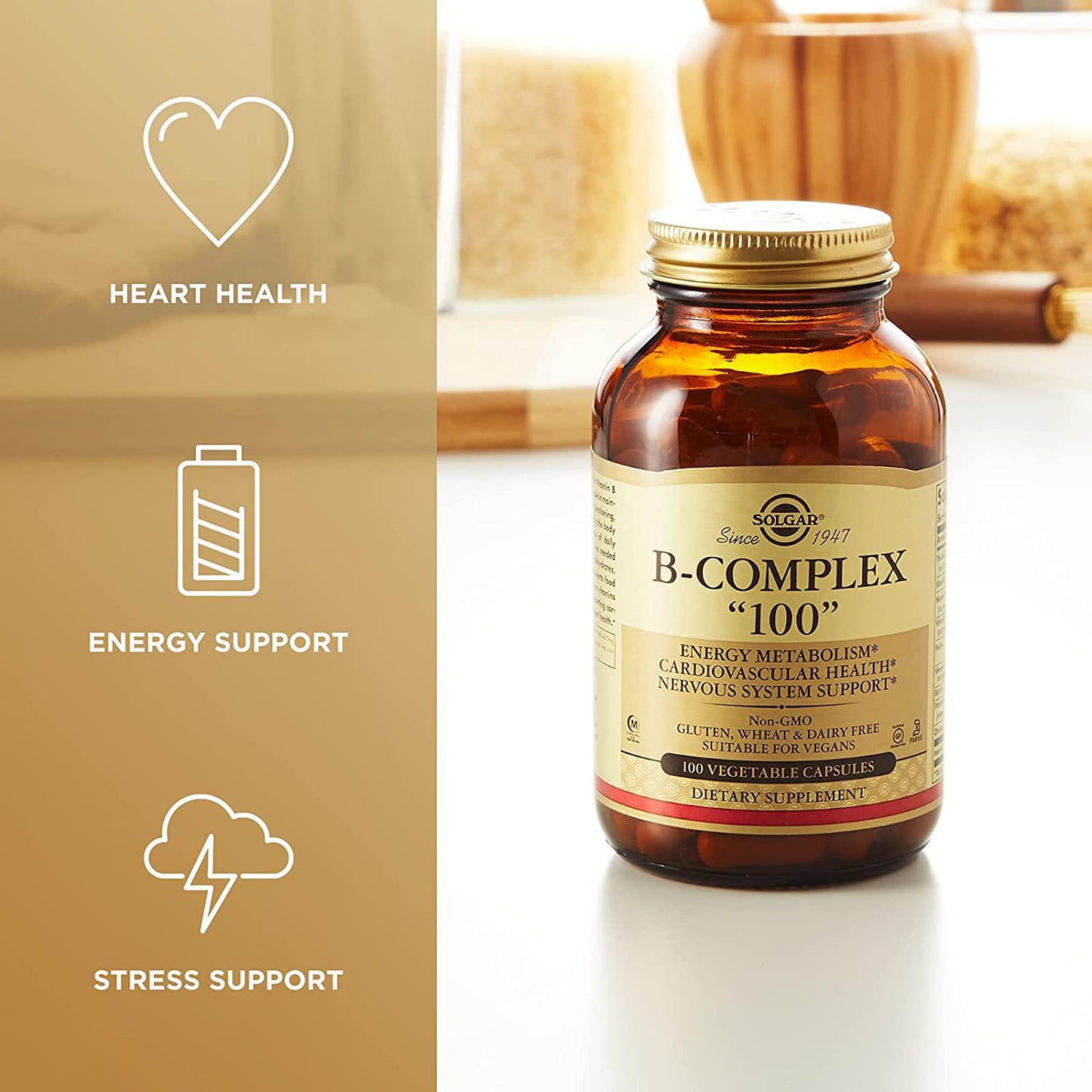Solgar - B Complex 100 - 100 Vegetarian Capsules