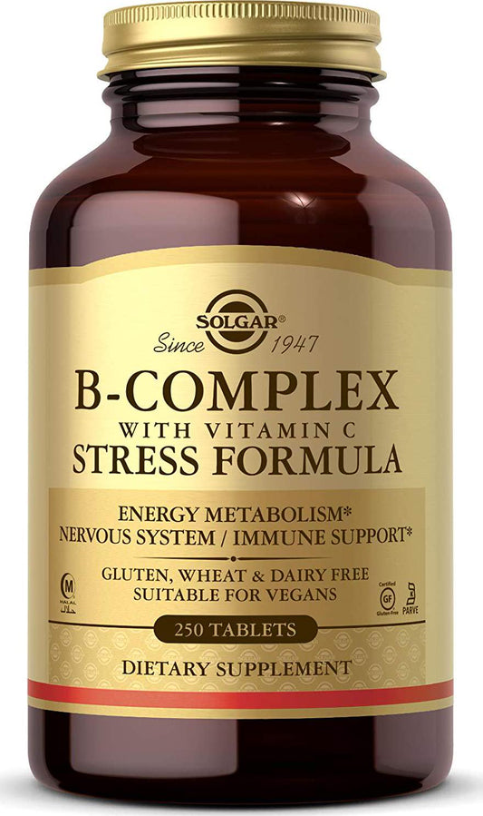 Solgar - B-Complex with Vitamin C, 250 Stress Formula Tablets