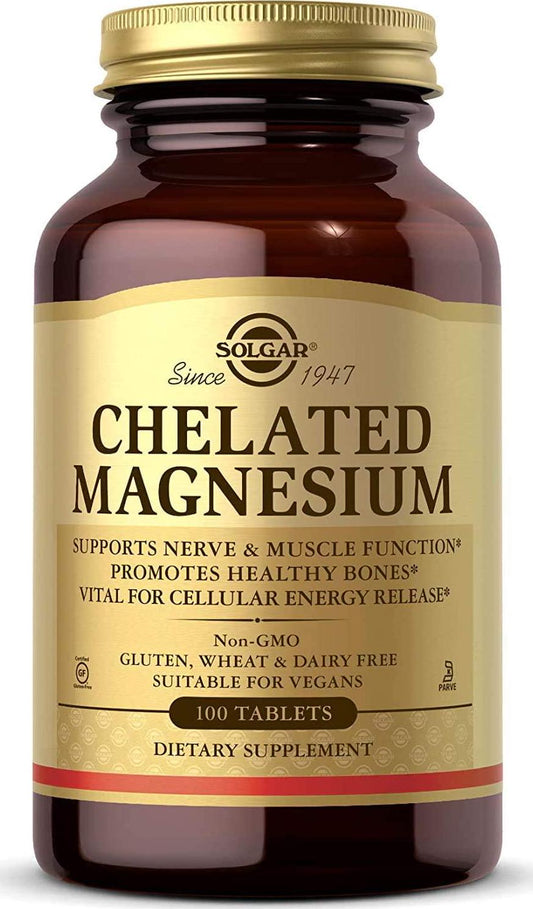 Solgar, Chelated Magnesium, 100 Tablets