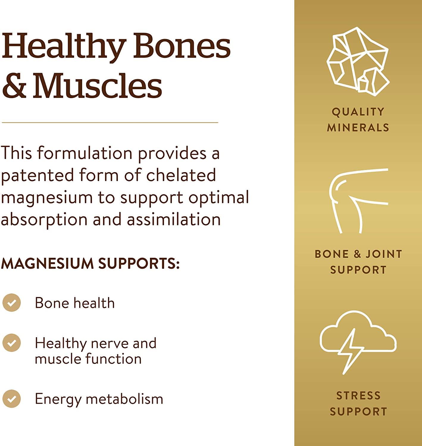 Solgar, Chelated Magnesium, 100 Tablets