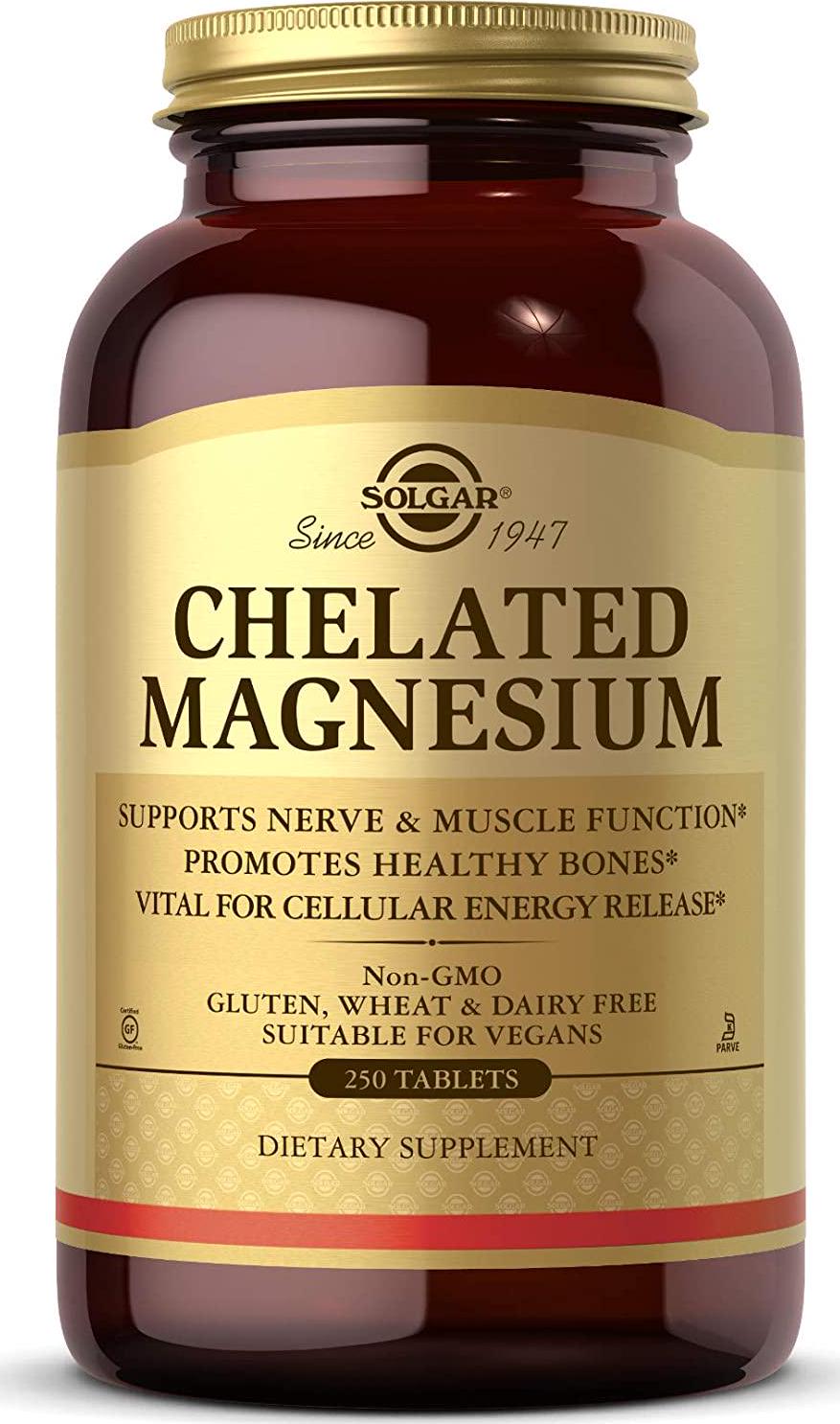 Solgar Chelated Magnesium Tablets, 250 Count