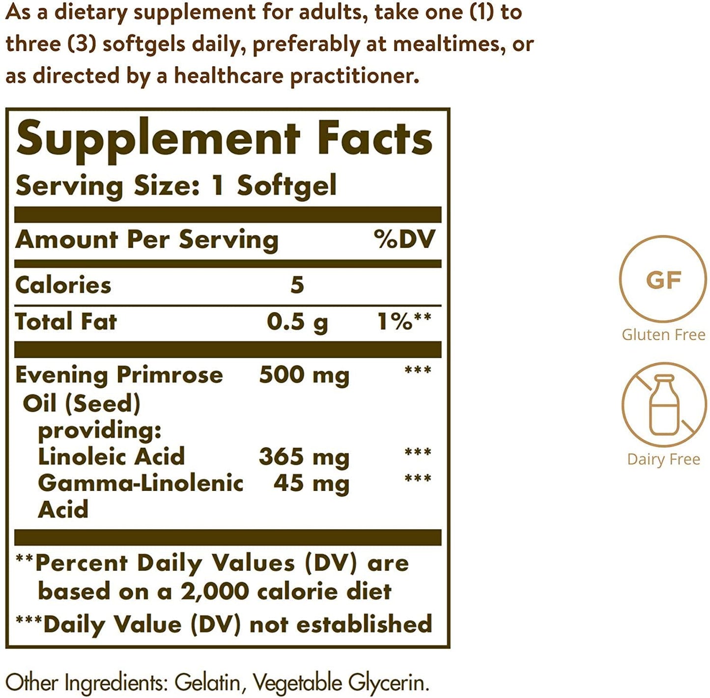 Solgar - Evening Primrose Oil 500 mg. - 180 Softgels