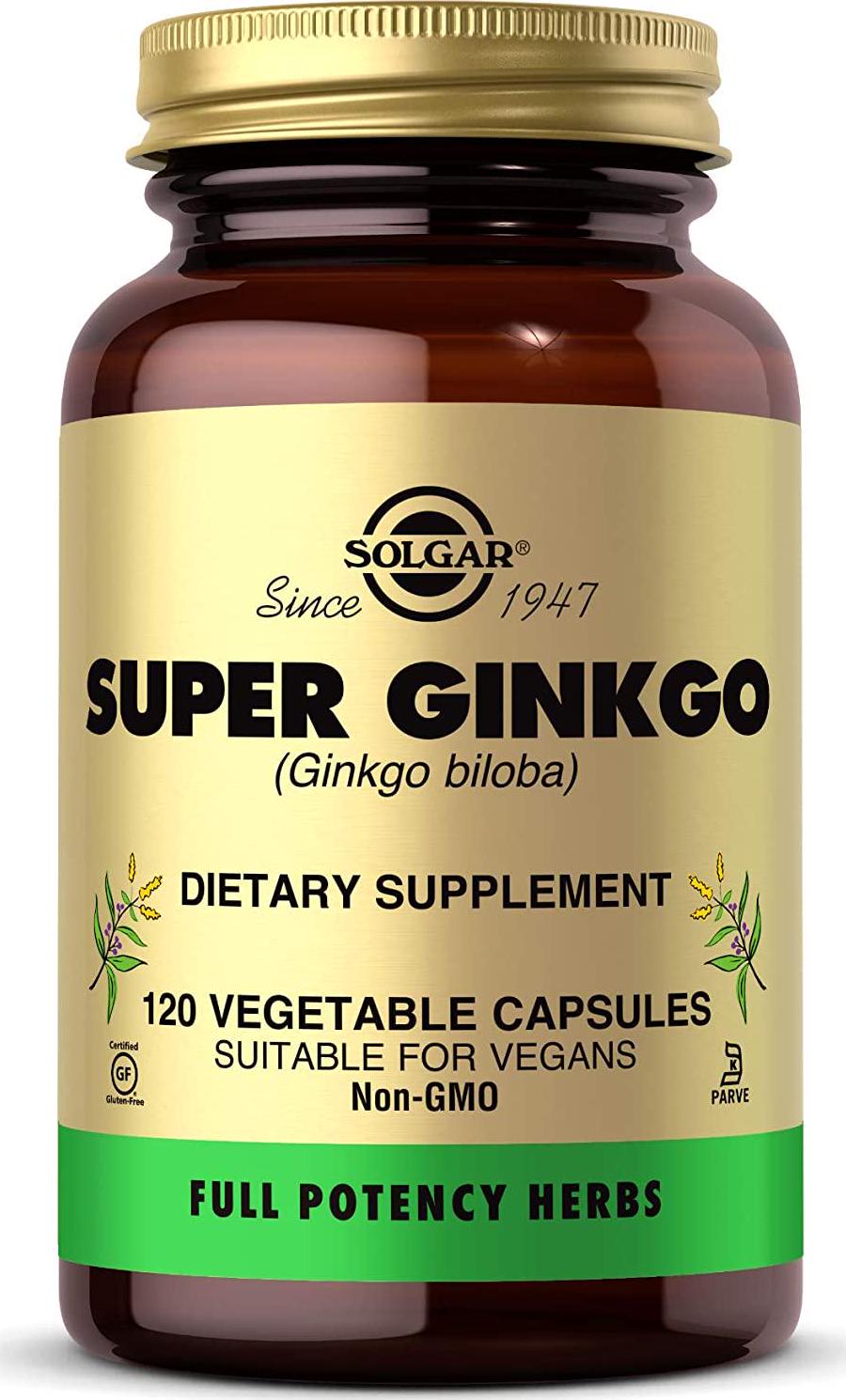 Solgar - FP Super Ginkgo Vegetable Capsules 120 Count