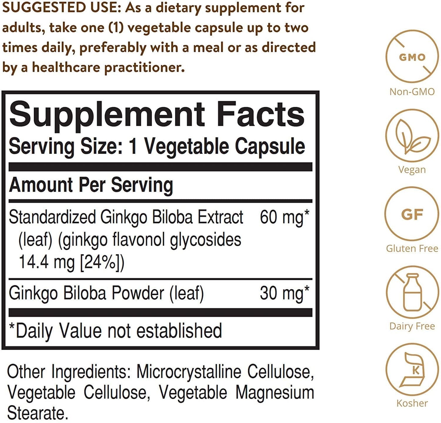 Solgar - FP Super Ginkgo Vegetable Capsules 120 Count