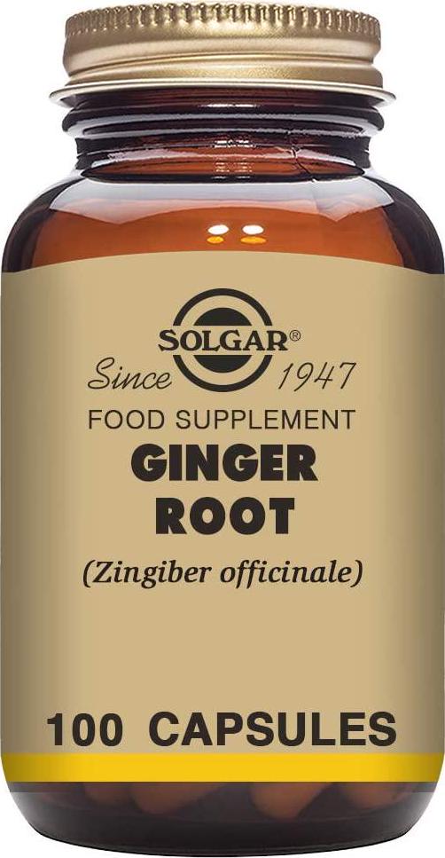 Solgar Full Potency Ginger Root Vegetable Capsules, 100 Count