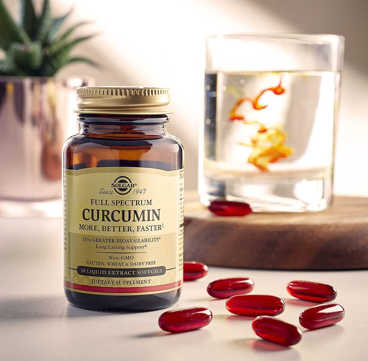 Solgar Full Spectrum Curcumin Liquid Extract, 90 Softgels - Faster Absorption - Brain, Joint and Immune Health - Long Lasting Support - Non GMO, Gluten Free, Dairy Free - 90 Servings