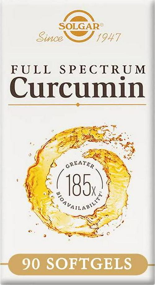 Solgar Full Spectrum Curcumin Liquid Extract, 90 Softgels - Faster Absorption - Brain, Joint and Immune Health - Long Lasting Support - Non GMO, Gluten Free, Dairy Free - 90 Servings