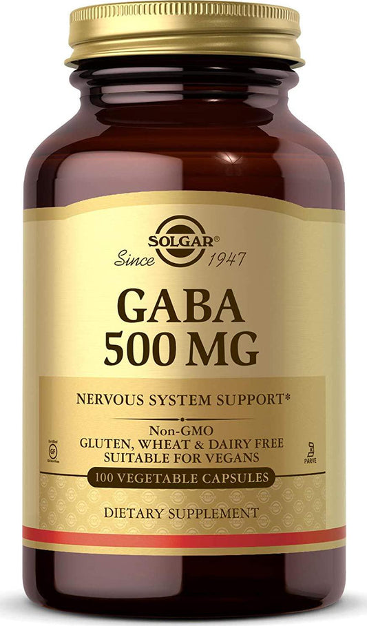 Solgar - GABA 500 mg. - 100 Vegetarian Capsules