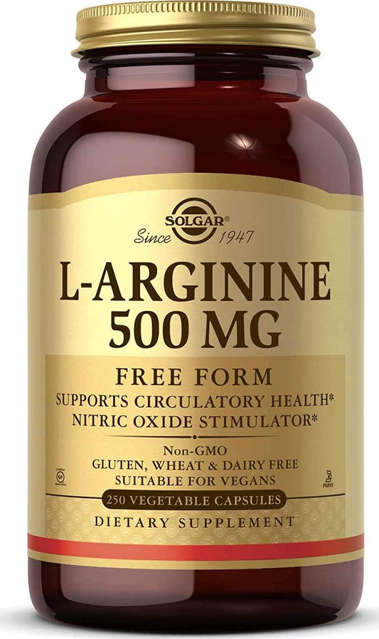 Solgar L-Arginine 500 mg, 250 Vegetable Capsules