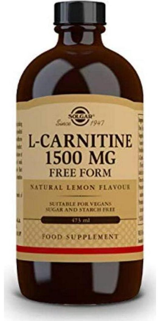Solgar L-Carnitine 1500 mg Liquid, 16 oz. - Natural Lemon Flavor - Heart Health - Supports Energy, Metabolism, Exercise Endurance and Recovery - Non-GMO, Vegan, Gluten and Dairy Free - About 31 Servings