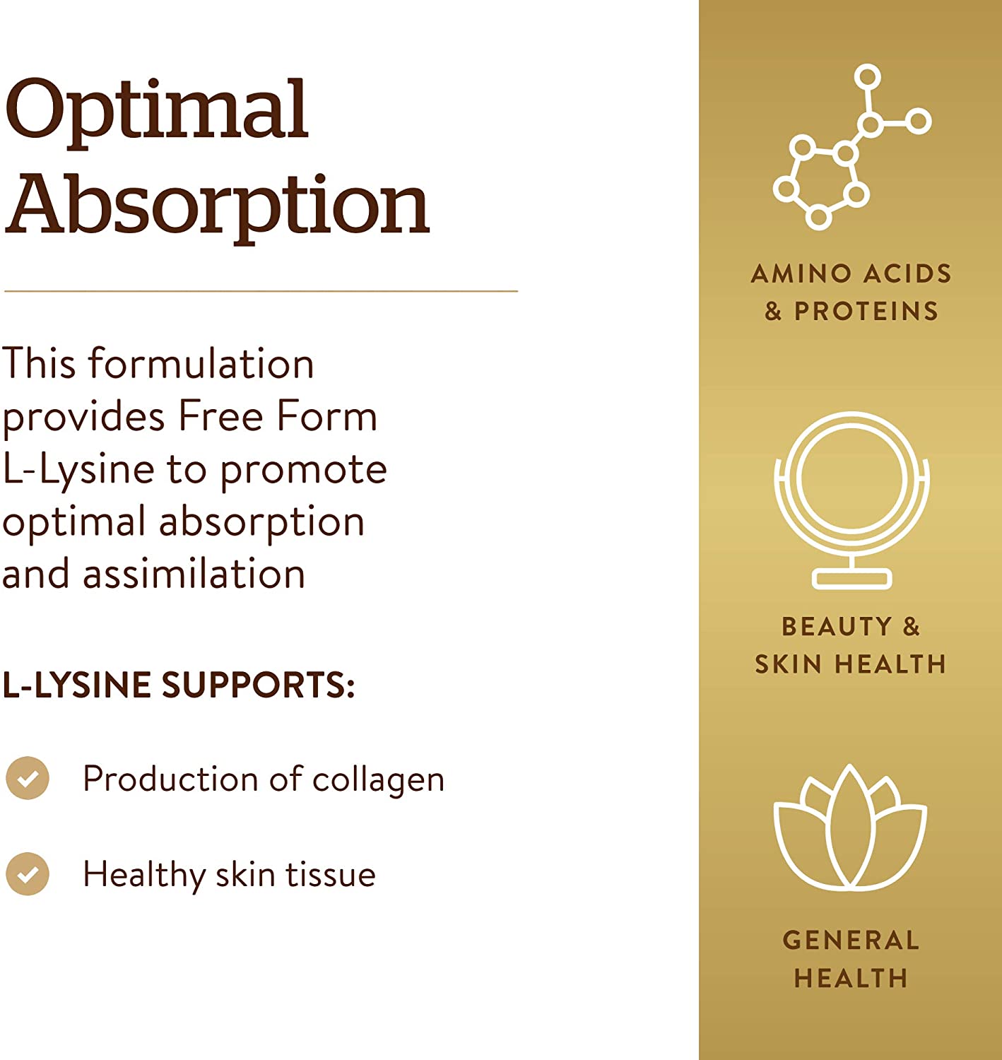 Solgar L-Lysine 1000 mg, 250 Tablets
