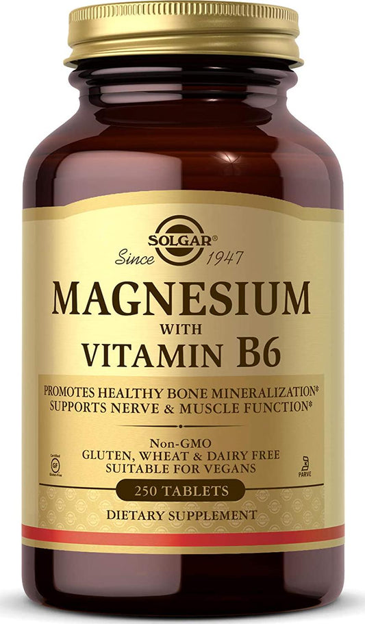 Solgar - Magnesium with Vitamin B6 Tablets 250 Count