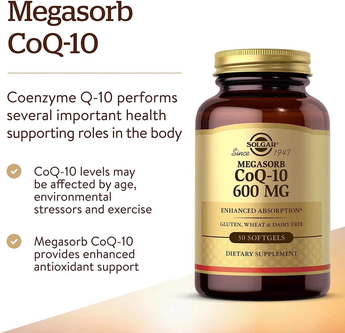 Solgar - Megasorb CoQ-10 600 mg Softgels 30 Count