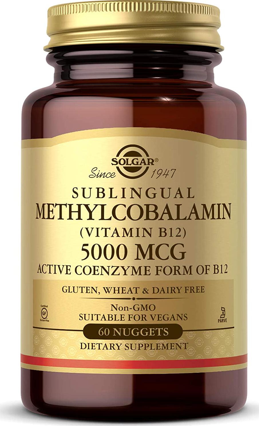 Solgar - Methylcobalamin Vitamin B12 5000 mcg. - 60 Nugget(s)