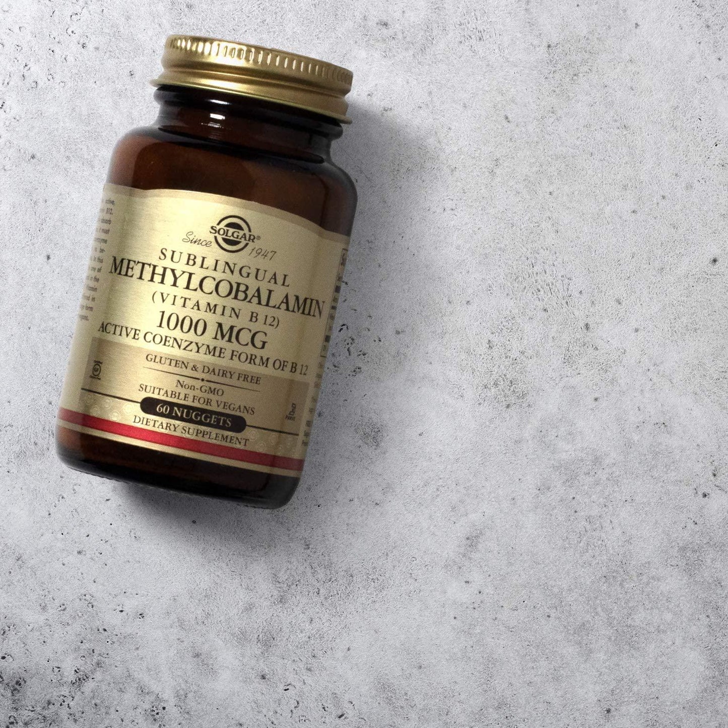 Solgar Methylcobalamin (Vitamin B12) 1000 mcg Nuggets, 60 Count 2 Pack