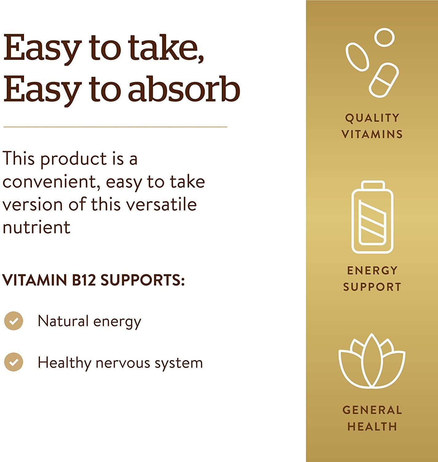 Solgar - Methylcobalamin Vitamin B12 5000 mcg. - 60 Nugget(s)