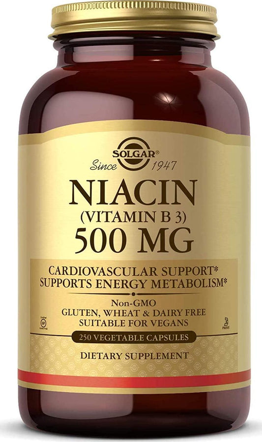 Solgar - Niacin (Vitamin B3) 500 mg, 250 Vegetable Capsules