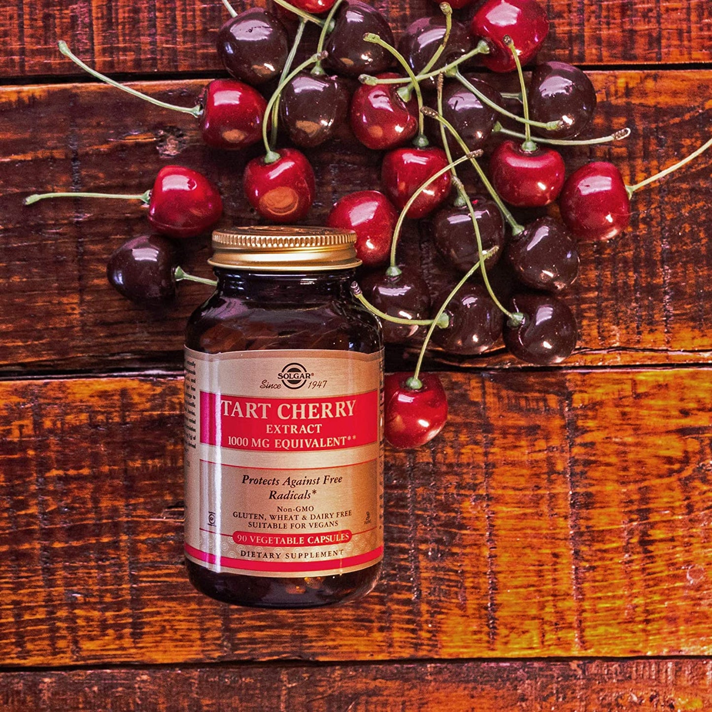 Solgar - Tart Cherry 1000 mg. - 90 Vegetarian Capsules