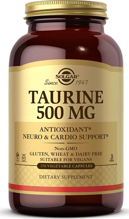Solgar Taurine 500 mg Vegetable Capsules 250ct