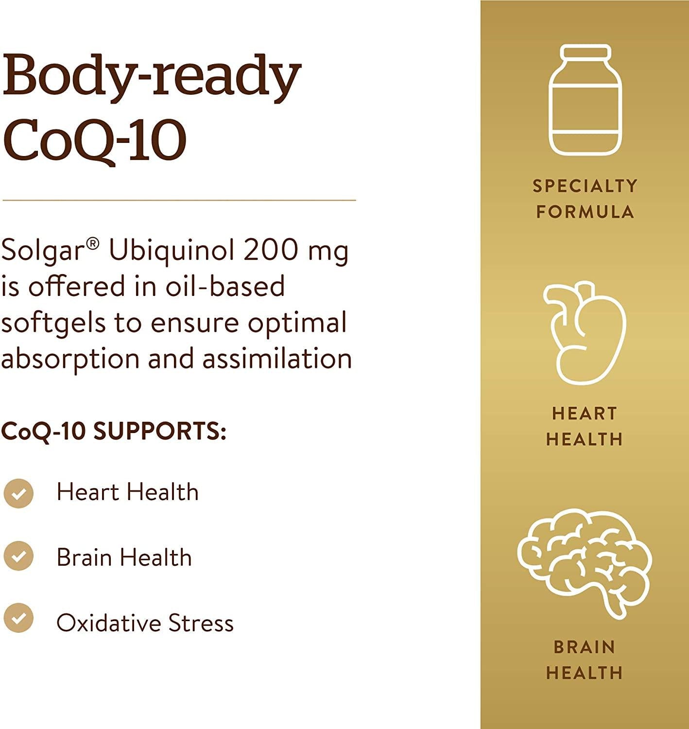 Solgar – Ubiquinol with Reduced CoQ-10 100 mg, 50 Softgels