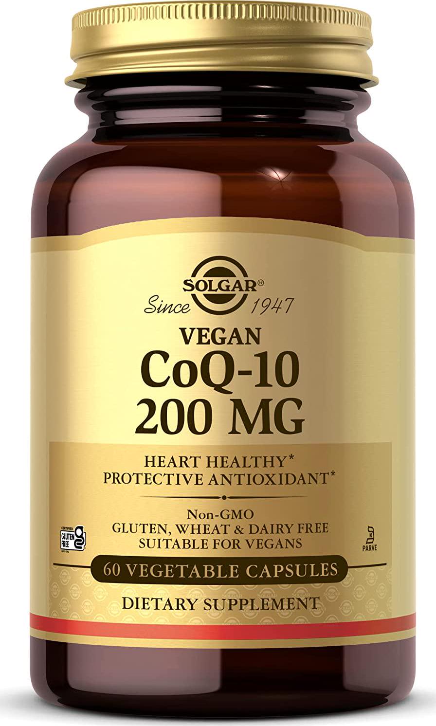 Solgar – Vegetarian CoQ-10 200mg, 60 Vegetable Capsules – Supports Healthy Aging