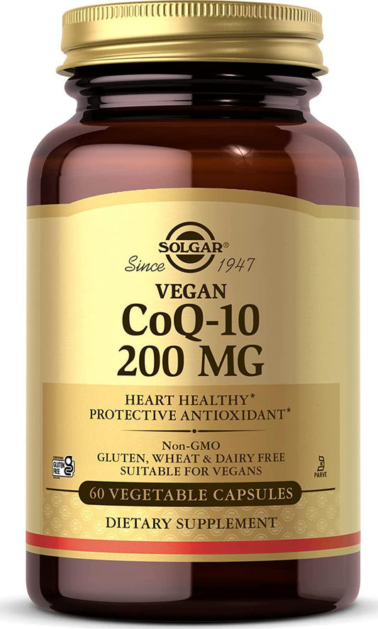 Solgar – Vegetarian CoQ-10 200mg, 60 Vegetable Capsules – Supports Healthy Aging