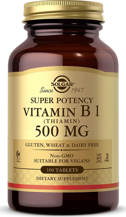 Solgar - Vitamin B1 (Thiamin) 500 mg Tablets 100 Count