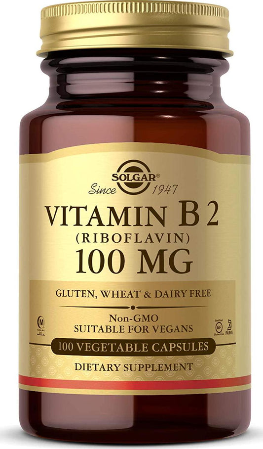 Solgar - Vitamin B2 (Riboflavin) 100 mg. - 100 Vegetarian Capsules