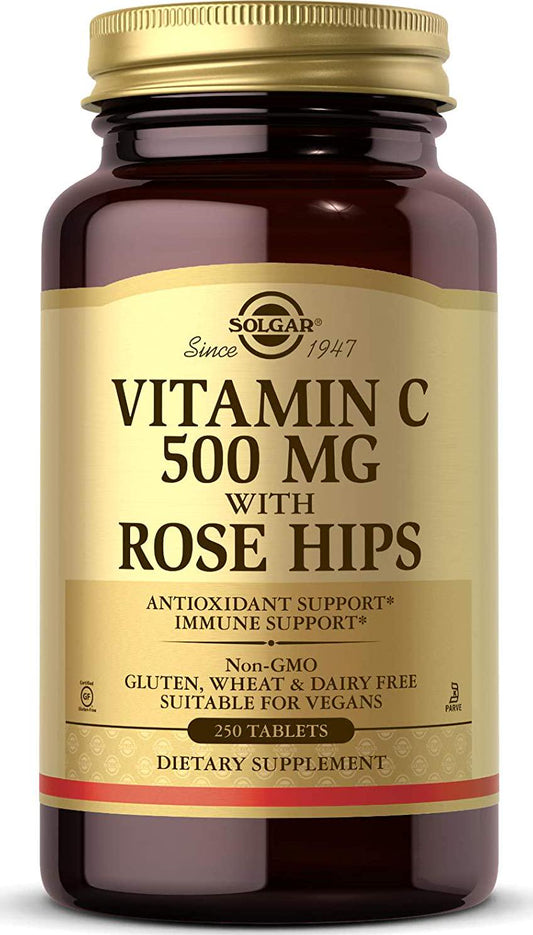 Solgar - Vitamin C 500 mg with Rose Hips Tablets 250 Count