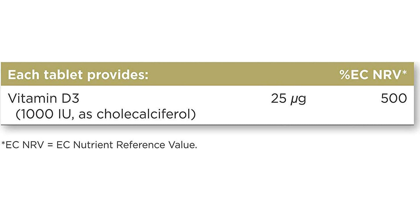 Solgar - Vitamin D3 (Cholecalciferol) 1000 IU Tablets 180 Count