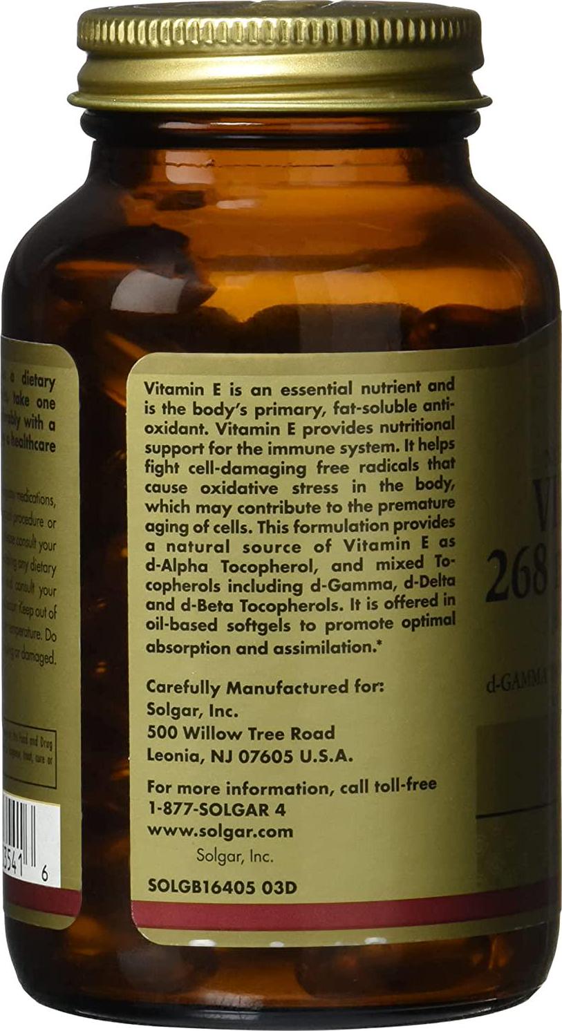 Solgar Vitamin E 268 Mg (400 Iu) 100 Servings, 100 Count (Pack of 12)