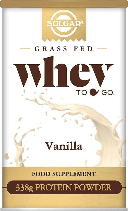 Solgar Whey To Go Protein Powder, Natural Vanilla Flavor, 12 Ounce