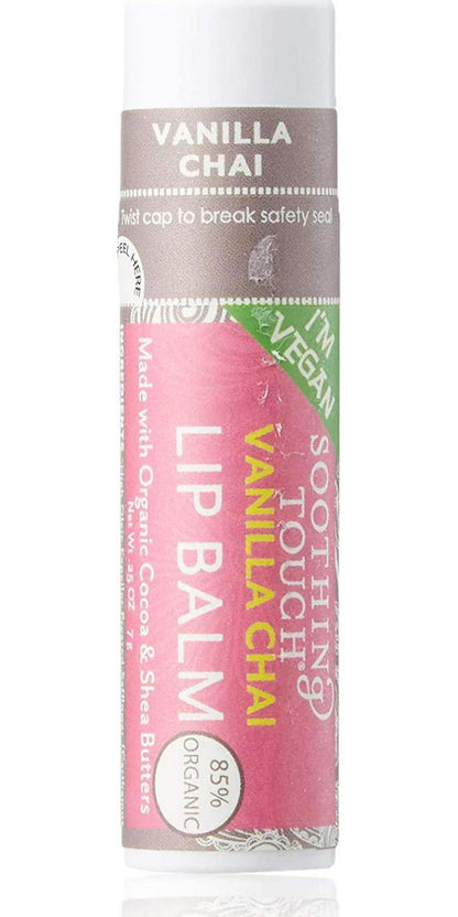 Soothing Touch Lip Balm, Vegan Vanilla Chai, 0.25 Ounce