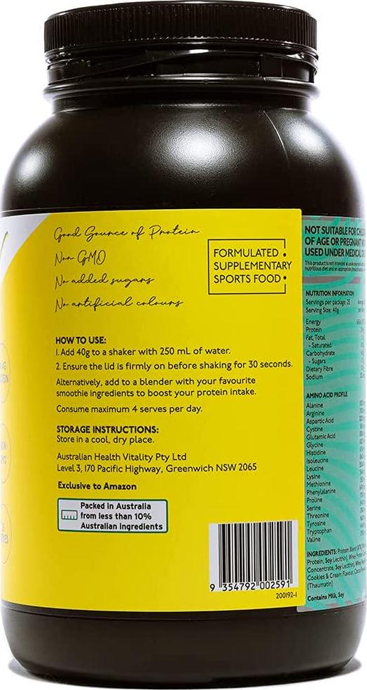 Soul Nutrition Whey Protein Powder, Cookies 'N Cream, 1 kilograms