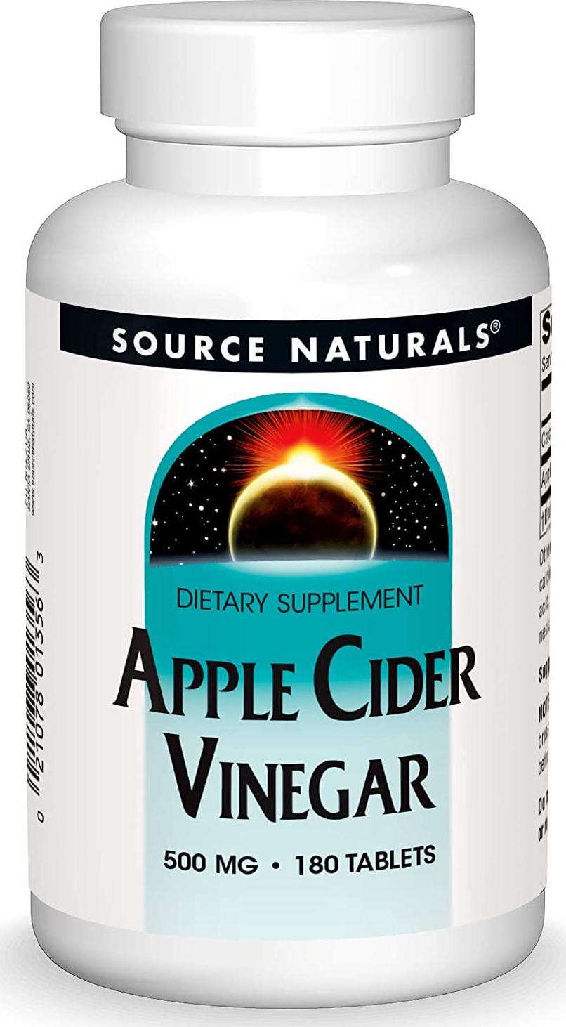 Source Naturals Apple Cider Vinegar 500mg Dietary Supplement - 180 Tablets