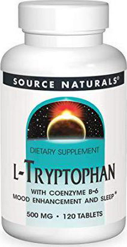 Source Naturals L-Tryptophan with Coenzyme B-6 500mg - 120 Tablets