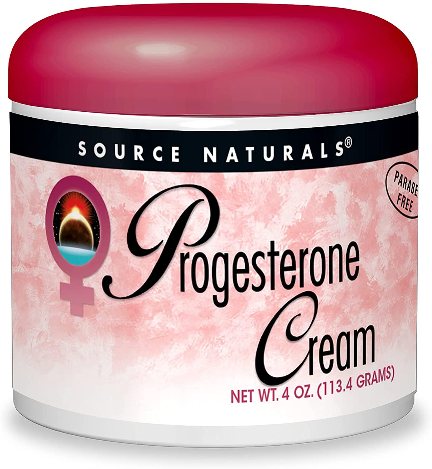 Source Naturals Progesterone Cream - Women's Health Support - High Purity, Paraben Free - 4 Ounce Jar