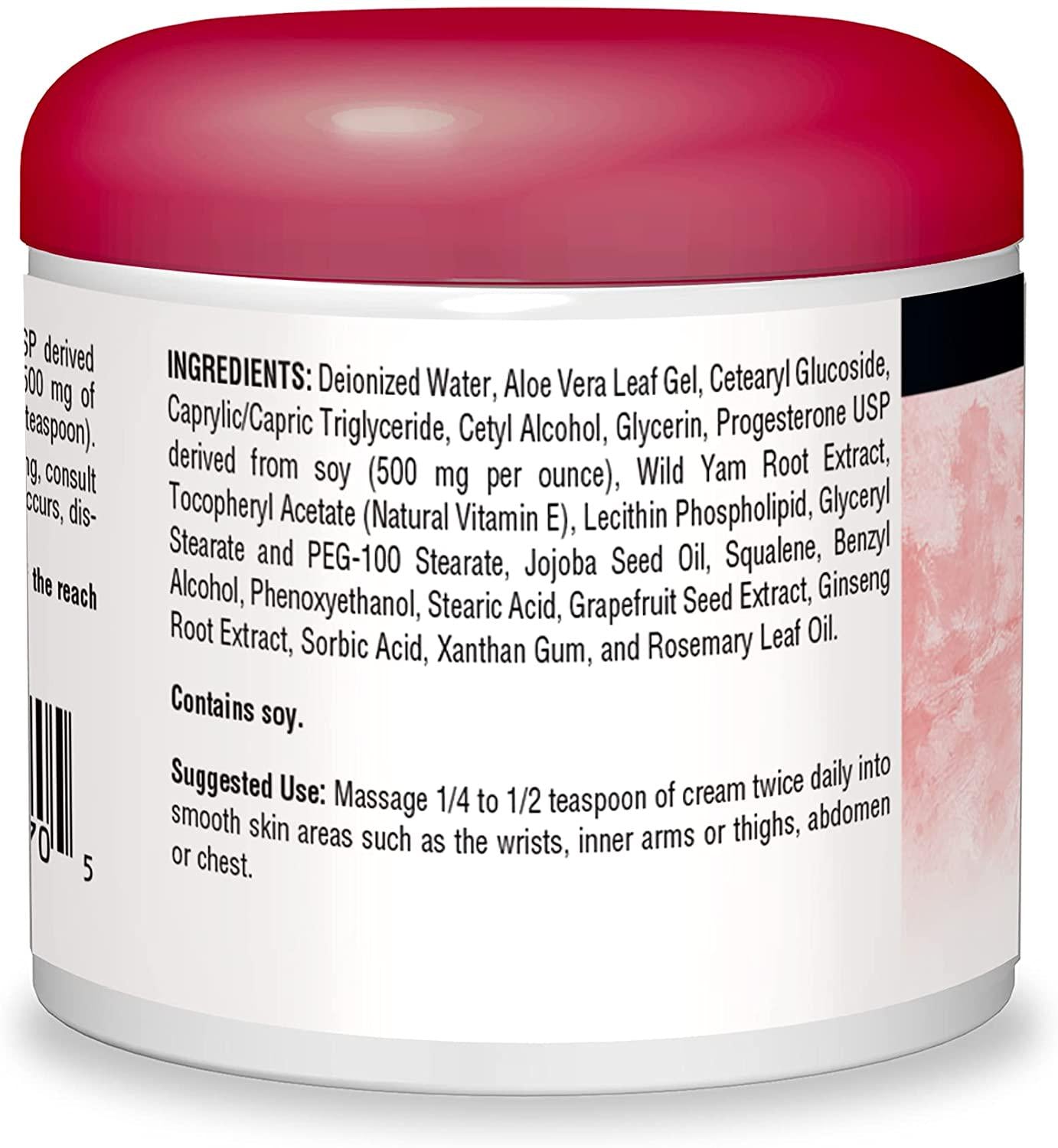 Source Naturals Progesterone Cream - Women's Health Support - High Purity, Paraben Free - 4 Ounce Jar