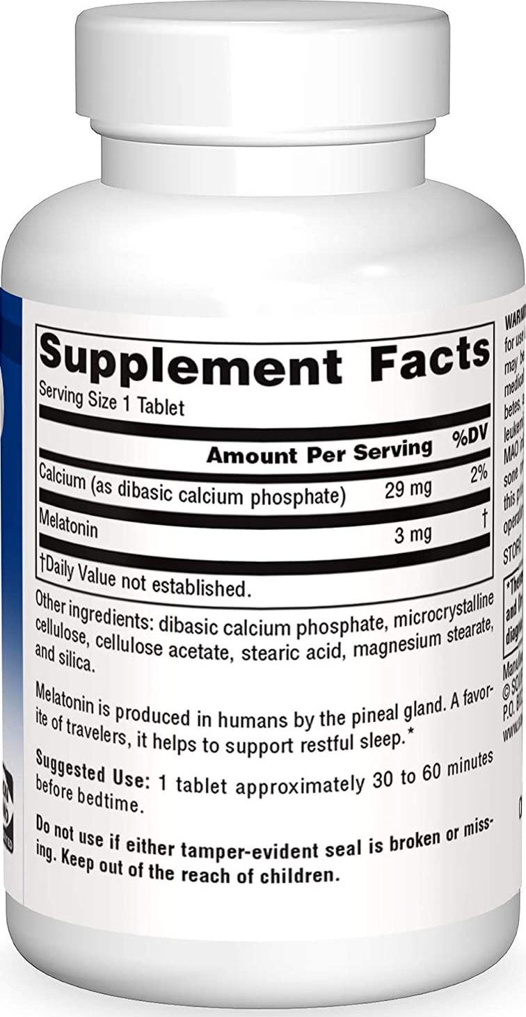 Source Naturals Sleep Science Melatonin 3 mg - 60 Time Released Tablets