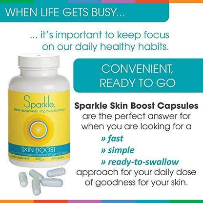 Sparkle Collagen Peptide Supplement Capsules (30 days x 2500mg)