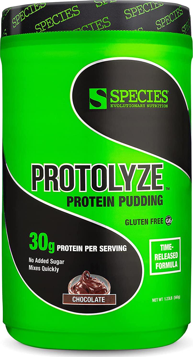 Species Nutrition Protolyze Protein Pudding, 30 Grams of Muscle Building Protein Powder, Low Calorie and Carb, Zero Sugar, Chocolate