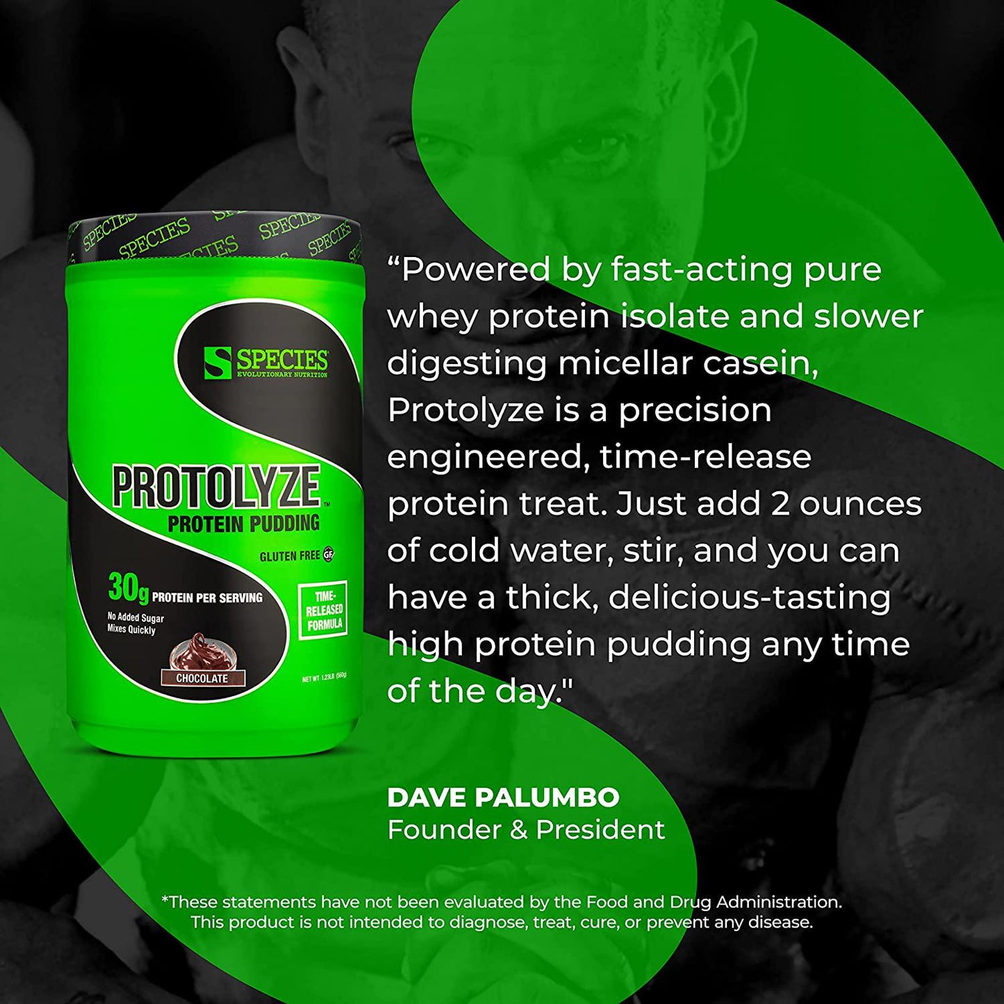 Species Nutrition Protolyze Protein Pudding, 30 Grams of Muscle Building Protein Powder, Low Calorie and Carb, Zero Sugar, Chocolate