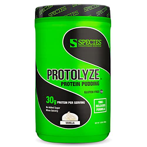 Species Nutrition Protolyze Protein Pudding, 30 Grams of Muscle Building Protein Powder, Low Calorie and Carb, Zero Sugar, Vanilla