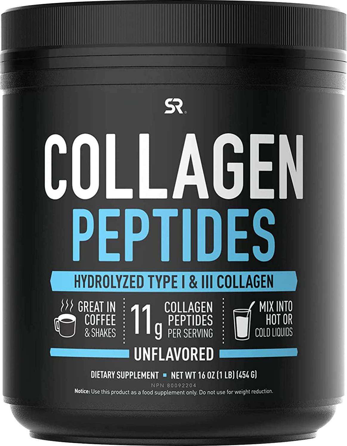 Sports Research Collagen Powder Supplement - Vital for Healthy Joints, Bones, Skin, and Nails - Hydrolyzed Protein Peptides - Great Keto Friendly Nutrition for Men and Women - Mix in Drinks (16 Oz)