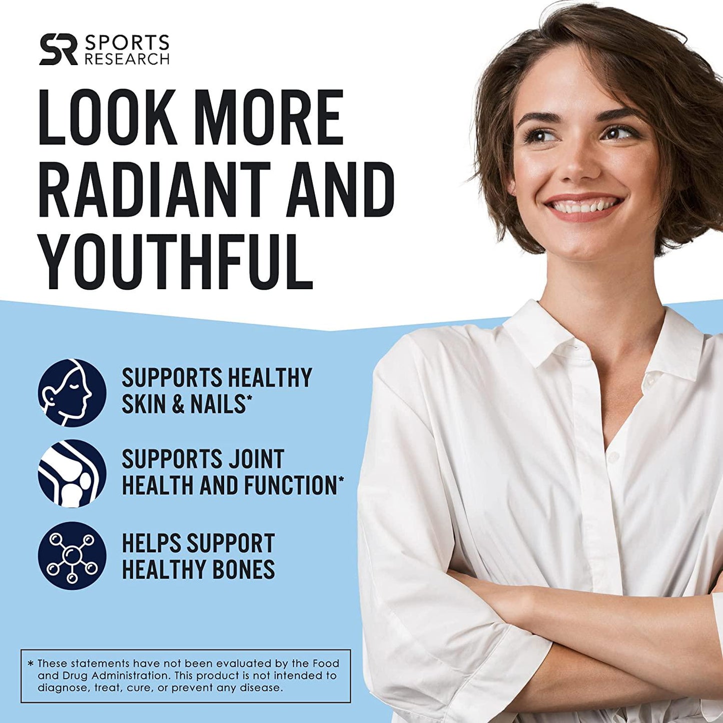 Sports Research Collagen Powder Supplement - Vital for Healthy Joints, Bones, Skin, and Nails - Hydrolyzed Protein Peptides - Great Keto Friendly Nutrition for Men and Women - Mix in Drinks (16 Oz)