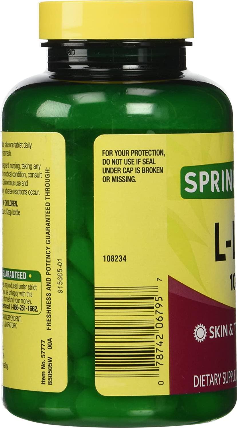 Spring Valley - L-Lysine 1000 mg, 100 Tablets