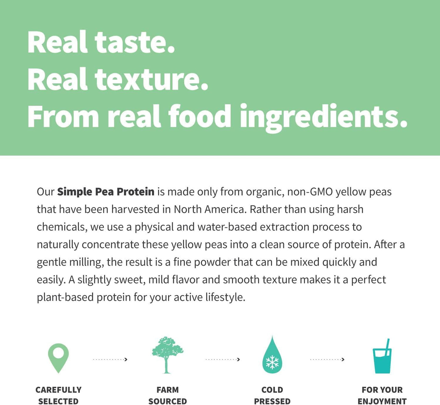 Sprout Living Organic Pea Protein Powder, 20 Grams of Plant Based Organic Protein Powder Without Artificial Sweeteners, Non Dairy, Non-GMO, Dairy Free, Vegan, Gluten Free, Keto Drink Mix (1 Pound)