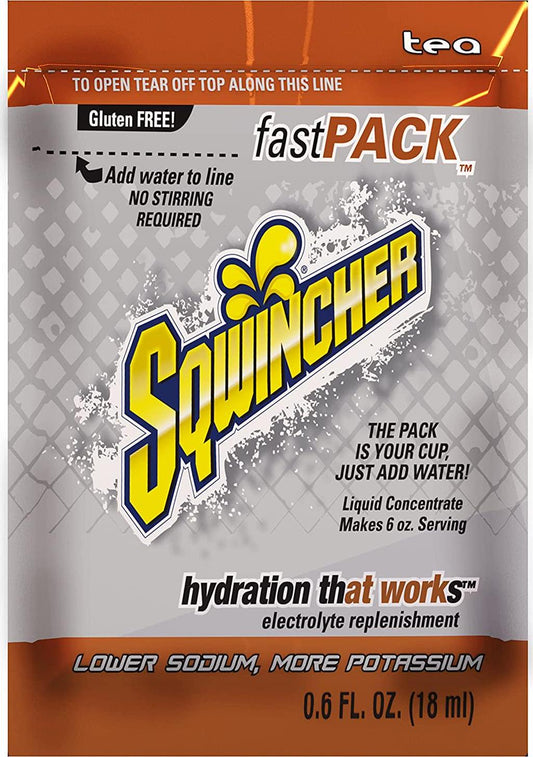 Sqwincher 015306-TE Fast Pack Liquid Concentrate Packet, 6 oz, Amber, Standard (Pack of 50)