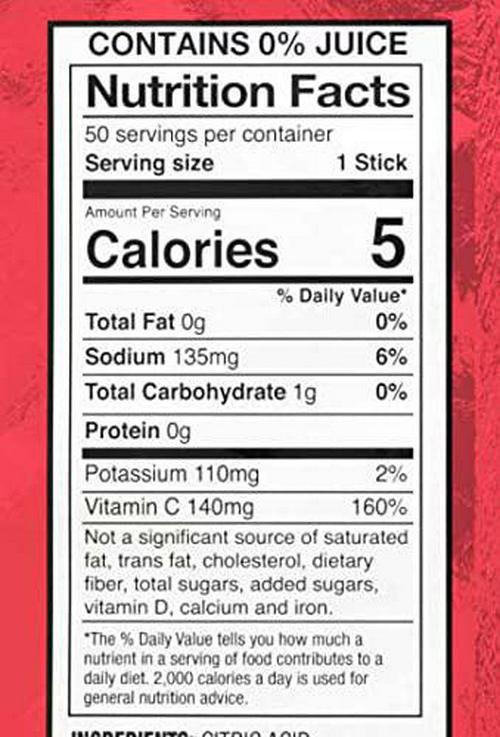 Sqwincher Zero Qwik Stik Sugar Free, Fruit Punch, .11 0z (Pack of 50)